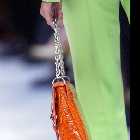 Ralph Lauren Collection Ricky Bag Lizard Pink Chain Shoulder Purse Y2k 09s $12K - Picture 12 of 15